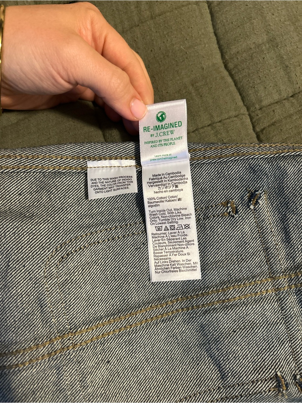 J. Crew Dark Indigo Button-Front Denim Mini Skirt - Picture 5 of 6